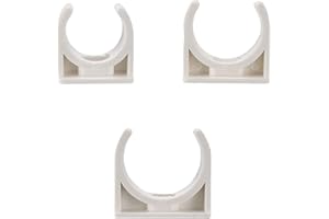 YouU 50 Pcs PVC Water Supply Pipe Clamp Clips Fittings 32mm 25mm 20mm Inner Dia PVC Water Pipe Clamps Clips Hose Clamps Universal Single Pipe Clip