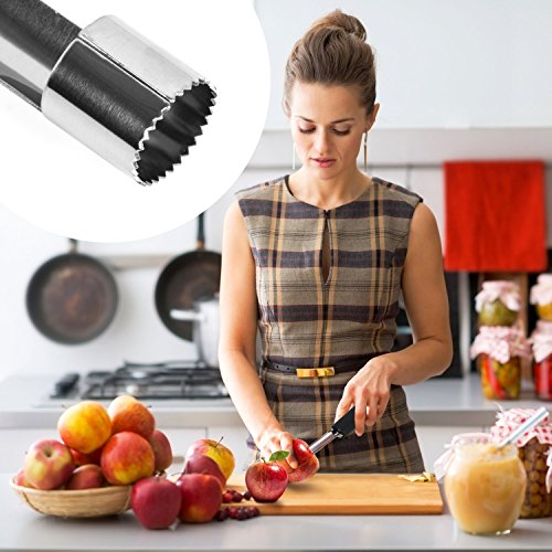 UVISTAR Apfelentkerner Edelstahl 2er Set Apfelausstecher Küchenhelfer Ausslicer Entkerner für Obst und Gemüse - 6