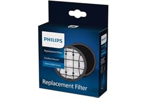 ‎PHILIPS DOMESTIC APPLIANCES Philips zestaw fitrów wymiennych do bezprzewodowych odkurzaczy z serii 7000 i 8000, zawiera filtr piankowy i filtr wlotowy z ramką, kompatybilny z: XC7053, XC7055, XC7057, XC8055, XC8057 (XV1681/01)
