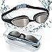 Produktbild EveShine Schwimmbrille verspiegelte Taucherbrille mit kristallklarem Anti-Nebelglas, Taucherbrille mit wasserdichter bequemer Passform für Erwachsene, Kinder, Männer und Frauen - Schwarz