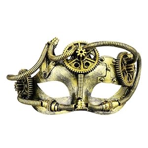 Coddsmz Masquerade Máscara de Steampunk Fantasma de la máscara Veneciana Máscara de Fiesta mecánica