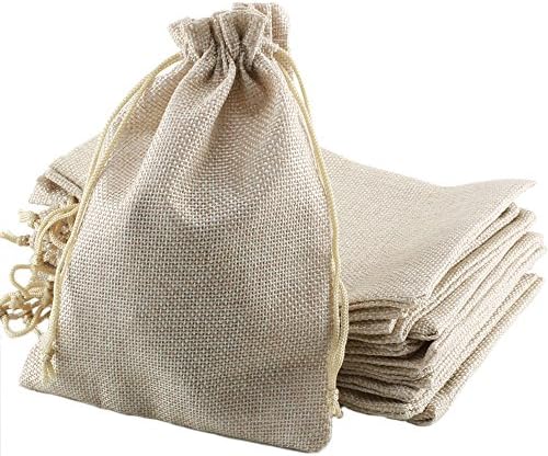 LULUNA 15x Small Drawstring Sachet Bags String Pouches for Wedding Favours 7,09x5,12 in