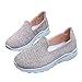 Produktbild Hmeng Damenmode Turnschuhe Atmungsaktives Mesh Casual Sportschuhe Bequeme Wanderschuhe (Rosa, 40)