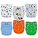Produktbild Zoylink 6PCS Tasche Windel Stoffwindel Einstellbare Wasserdichte Baby Pocket Windel Mit 10 Windeleinsatz 1 Wickeltasche