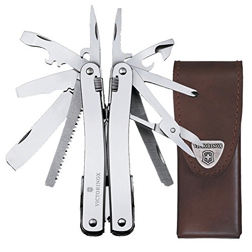 Victorinox Swiss Tool Spirit - Navaja multiusos con estuche de piel