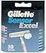 Gillette Sensor Excel for Men Refill Razor Blade Cartridges - 10 pack
