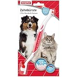 Zahnbürste für Hunde und Katzen | Hunde- & Katzen-Zahnpflege | Hundezahnbürste für gepflegte Zähne | Ergonomischer Griff | 1 Stück