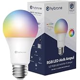 Hybrone LED RGB Wi-Fi Smart Bulb, 16 Million Colors, 900 Lumens, E27 Hear, Remote Control with Application