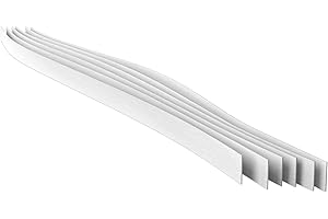 Brandalo® veganes Leder - waschbares Papier - 6 Streifen 3x100cm bei 0,55mm Dicke - Waschpapier - Lederpapier - handmade label gestalten - DIY zum nähen, basteln, plotten, bedrucken uvm. - Weiß