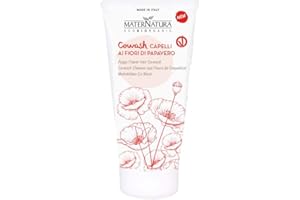 Maternatura, Cowash pour Cheveux aux Fleurs de Pavot, Baume Lavant, Nettoie et Conditionne, Certifié Bio, Made in Italy - 200 ml