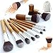 Galwad ®11pcs Makeup Brush Set - Natural Makeup Brushes - Cosmetics Tools - Bamboo Handles Makeup Brushes Set - Soft Make up Brush Set - Eco-friendly Make Up Brush Kit - Make up Brushes (11Pcs Bamboo)