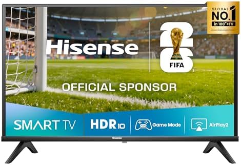 Hisense TV 32" HD Ready 2025 32E43QT, Smart TV VIDAA U8, Airplay2, Game Mode, Works with Alexa, Tuner DVB-T2/S2 HEVC 10, lativù, 32'', 2025 LED