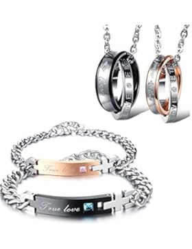 Kim Johanson Edelstahl Pärchen Schmuckset Armbänder & Ketten 