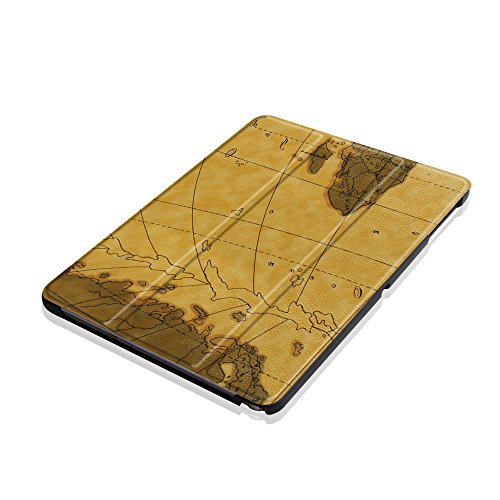 Fintie Samsung Galaxy Note 10.1 2014 Edition / Samsung Galaxy Tab Pro 10.1 T520 T525 Hülle Case – Ultra Slim Lightweight superleicht Stand Smart Shell Schutzhülle Cover Tasche Etui mit Auto Schlaf/Wach Funktion, Landkarte Braun - 9