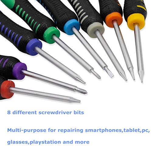 Giwox 16 in 1 Präzisions-Schraubendreher-Set, Miniatur Reparatur Kit Portable Schraubendreher Bits Werkzeugsatz für iPhone, iPad, iPod, Mac, Android Smartphone, Computer, Laptop - 3
