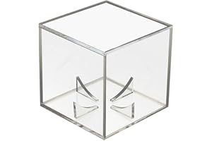 HUSHUI Caja de béisbol acrílica, Vitrina de béisbol, Caja Transparente de Pelota de Tenis de Golf para exhibición, Caja de Almacenamiento de Recuerdos, Soporte, protección UV, a Prueba de Polvo