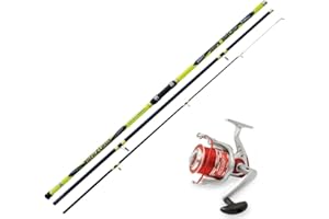 A&M Angelsport Lineaeffe Brandungscombo 3 4,20m / bis 250g + Weitwurfrolle + Schnur