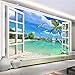 Produktbild Hwhz Benutzerdefinierte Wandbild Tapete Meer Delphin Möwe Sunny Beach Foto Tapeten Wohnzimmer Schlafzimmer Wohnkultur  -200X140Cm