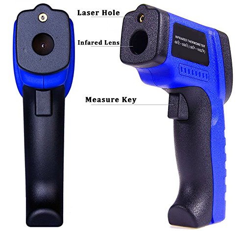 KINGTOP Infrarot Thermometer Laser Berührungsloses Digital Thermometer -50°C bis +550°C - 3