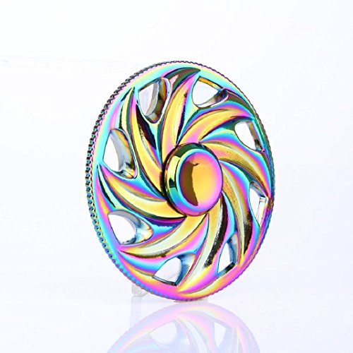 Hand Spinner Fidget Spielzeug Hand Spinner Finger Metall Pure Stahl Spielzeug EDC Focus Fidget Spinner Metall Stress Reducer Kinder Spielzeug Geschenk (A) - 6