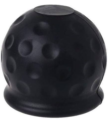 2 Caches Boule D'attelage Noirs - Protection étanche Poussière Et Eau, Universel 50mm
