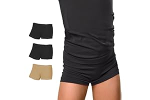 FOCENZA Culotte Bambina in Morbida Microfibra, Pantaloncini Ginnastica Artistica, Multipack da 3 Pezzi in Vari Colori, Made in Italy