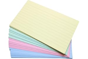 5x3 Coloured Lined Flash Cards Revision Cards Record Cards Index Cards Flashcards - citystores,White