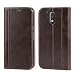 Produktbild Mulbess Leder Tasche im BookStyle und 3 Kartenfach für Lenovo Motorola Moto G4 / Moto G4 Plus Hülle Flip Case Cover,Schokolade Braun