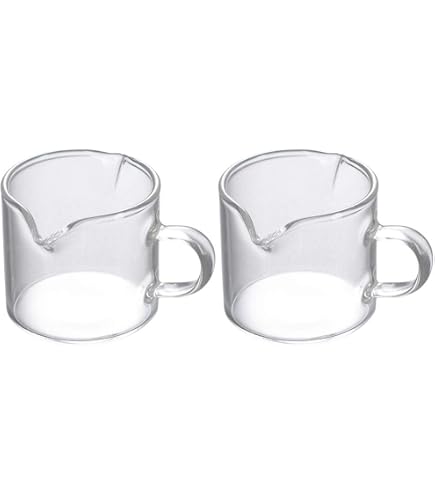 Carafe à Lait En Verre Karin Galicja - 200 Ml, Design Rayé, Résistante à La Chaleur, Lave-vaisselle