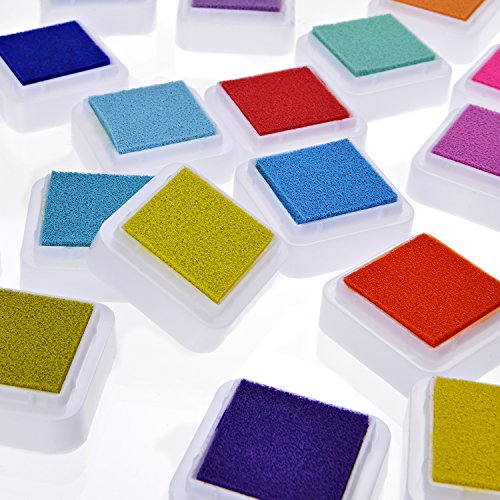 Sel Natural 24 Farben Stempelkissen Set für Tinte Pads Stempel Papier Handwerk Stoff, Fingerabdruck ,Scrapbook, Malerei - 7