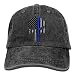 Produktbild Thin Blue Line Punisher Adult Denim Dad Solid Baseball Cap Hat Red