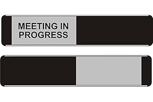 Seco Meeting In Progress/Blank Sliding Sign, 255mm x 52mm - Aluminum/PVC