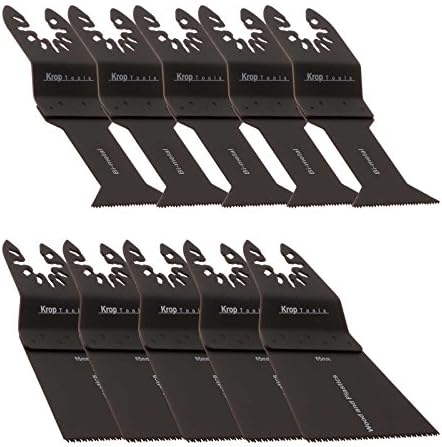 10 KROP Multi Tool Blades Quick Release Double Set-2d Wood fits DeWalt Black &amp; Decker Stanely FatMax Worx Sonicrafter Hyperlock.