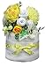 New 1 tier Yellow nappy cake with sock posy for baby unisex (maternity, shower gift present)