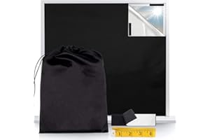 Lohofrnny Tkanina zaciemniająca na okno, 300 x 145 cm, zasłona zaciemniająca bez wiercenia, przenośna podróżna roleta zaciemniająca z warstwą izolacji cieplnej, ochrona przed słońcem, ochrona przed