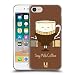 Produktbild Head Case Designs Kaffee Mit Sojamilch Kaffee Persönlichkeiten Soft Gel Hülle für Apple iPhone 7