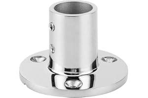 TERISASS Corrimano tondo per corrimano per barche Base tonda 90 gradi 22mm Raccordi per corrimano per barche in acciaio inossidabile Accessori nautici