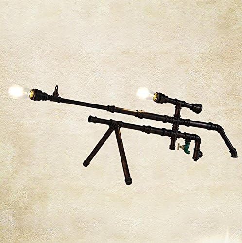 WSND Creative Sniper Rifle Shape Table Light Bedroom Bedside Living Room Balcony Corridor Simple Iron Table Lamp, 220V-240V