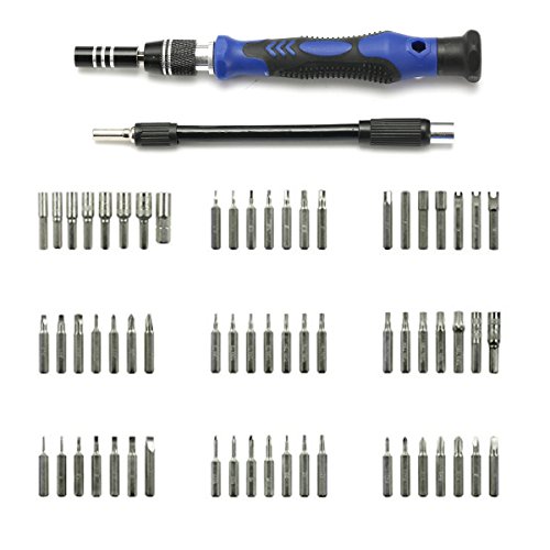 64 in 1 Schraubendreher Set,SGODDE mit 63 Bits Schraubendrehersatz Werkzeugset für Handy smartphone wie Apple iPhone 7 6s 6 5s 5 4 und Tablet, PC, Laptop, Uhr, Kamer - 4
