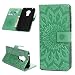 Produktbild G7 Play Handyhülle Kompatible für Motorola Moto G7 Play Hülle Wallet Case Cover PU Leder Tasche Mandalas Muster Flipcase Schutzhülle Handytasche Skin Ständer Klapphülle Schale Bumper Magnet-Mintgrün