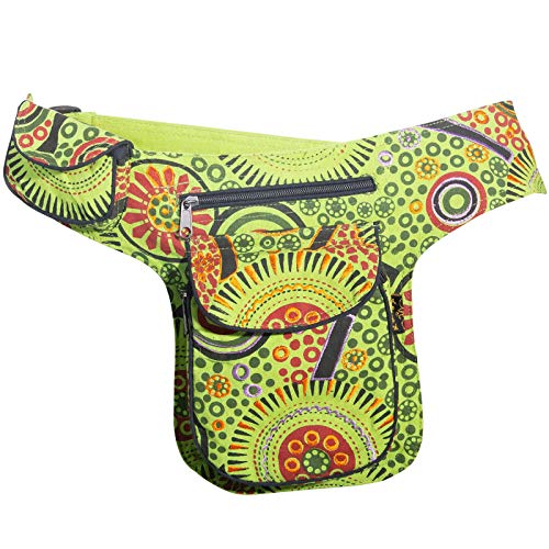 Kunst und Magie - Bolso al hombro de algodón para mujer verde verde