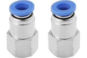 SG Store 2 Pièces 7/16 UNF (20TPI) Filetage Interne Vers Connecteur Rapide Pneumatique de 6mm Filetage Femelle 7/16 UNF Vers Raccords Pneumatiques de Tube de 6mm de Diamètre Extérieur