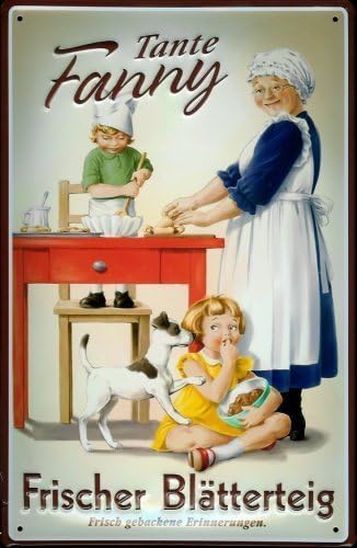 Tin Sign 20 x 30 cm Fresh Pasta Sheets of Aunt Fanny