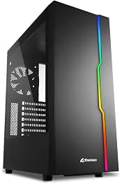 SHARKOON KASA MID TOWER PSUSUZ 1XFAN RGB SLIDER BLACK