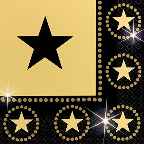 33-teiliges * HOLLYWOOD * Partyset bestehend aus Teller + Becher + Servietten + Deko // Party Fete Carpeta® Geburtstag Silvester Mottoparty Glamour Sternchen Stars - 4
