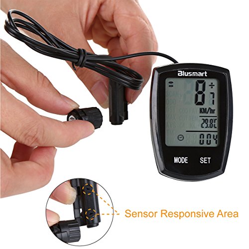 Fahrradcomputer, Blusmart Zyklus-Computer-wasserdichte automatische Wake-up Große LCD-Hintergrundbeleuchtung Motion Sensor Outdoor Radsport Realtime Speed ​​Track - 5