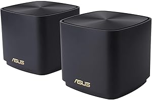 ASUS ZenWiFi XD4 Plus - Sistema Mesh WiFi 6 AX1800 (fino a 306 m², AiMesh, AiProtection, Parental control, Router App), set da 2, Nero