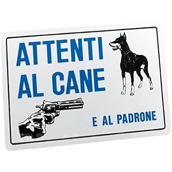 Cartello Metallico Vintage 'Attenzione Cane Pecora Tedesco' – Decorazione Da Parete