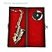 Produktbild Dooret Mini Saxophon Musikinstrumente Vergoldet Handwerk Miniatur Saxophon Modell mit Metallständer für Heimtextilien