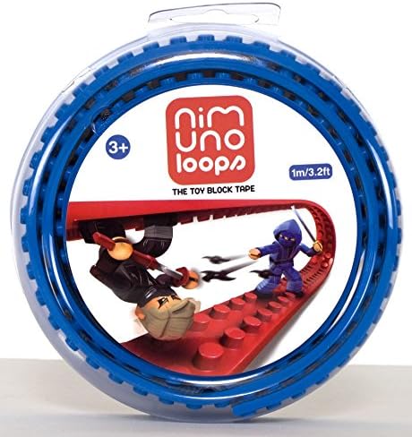 Official Nimuno Loop Self Adhesive Building Block Tape in various colours (also stocking receiver tape) (4 Wide, Blue)